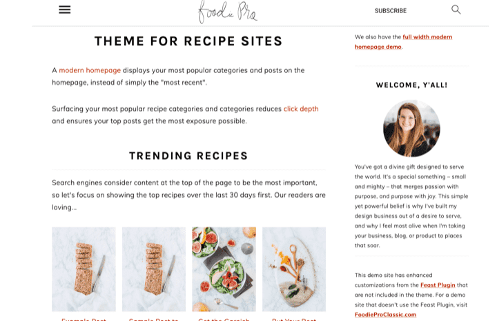 Foodie Pro-homepage